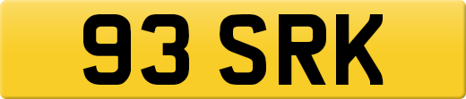 93 SRK private number plate